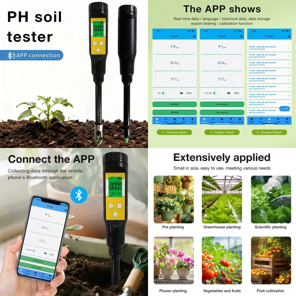 Ph Meter - WAP01 스마트 토양 pH 측정기 (고정밀
