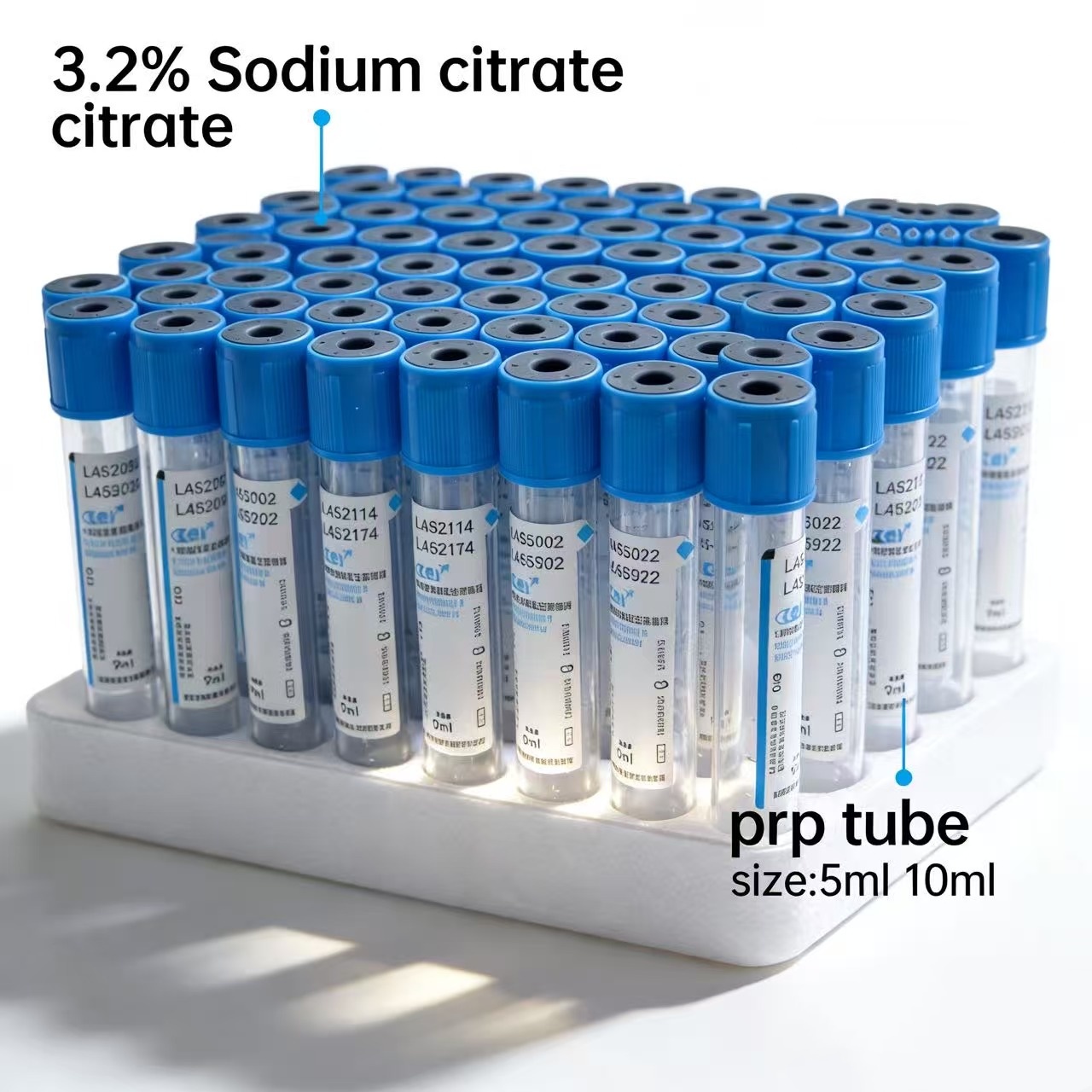 Medical Lab Blood Test - 5ml/10ml 일회용 진공 혈액 채취 튜브