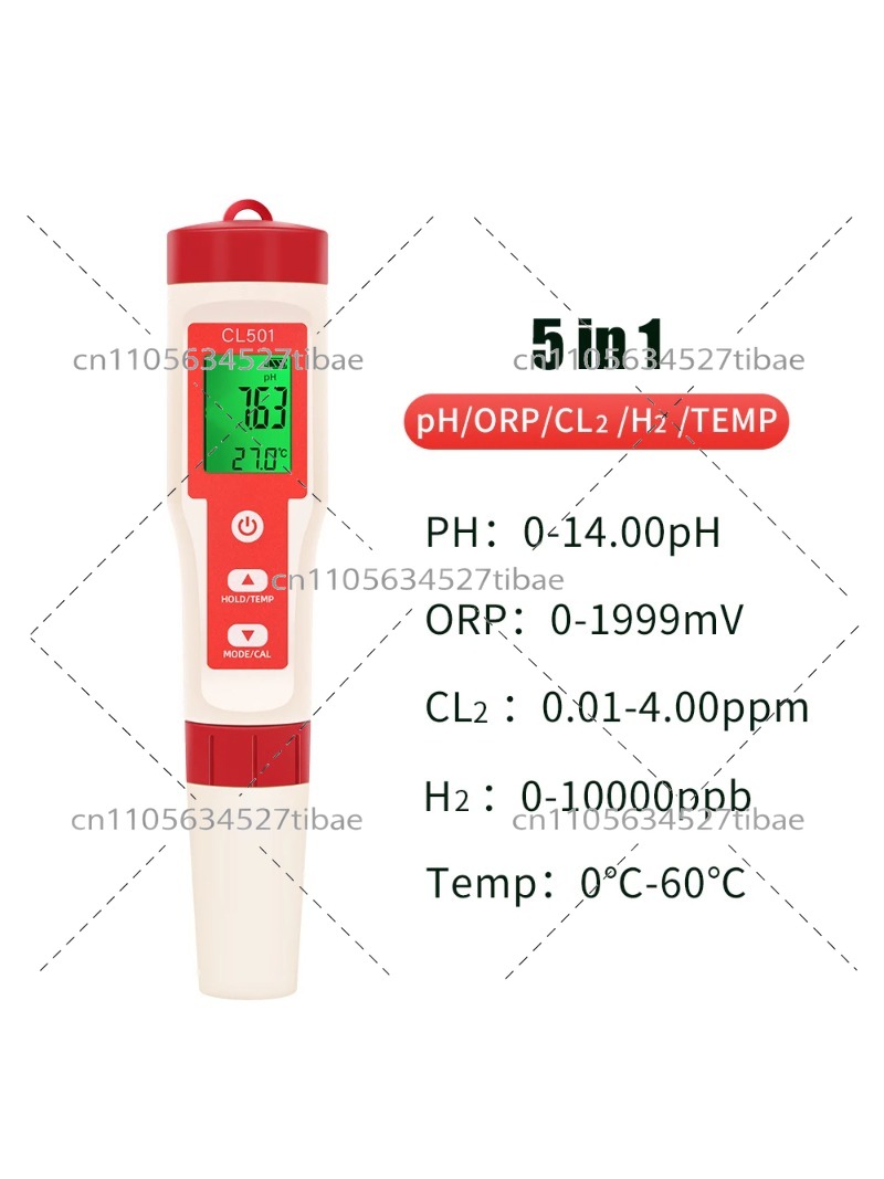 5 in 1 염소 측정 펜 수질 검사기 PH H2 OR - Ph Meter 리뷰 및 가격