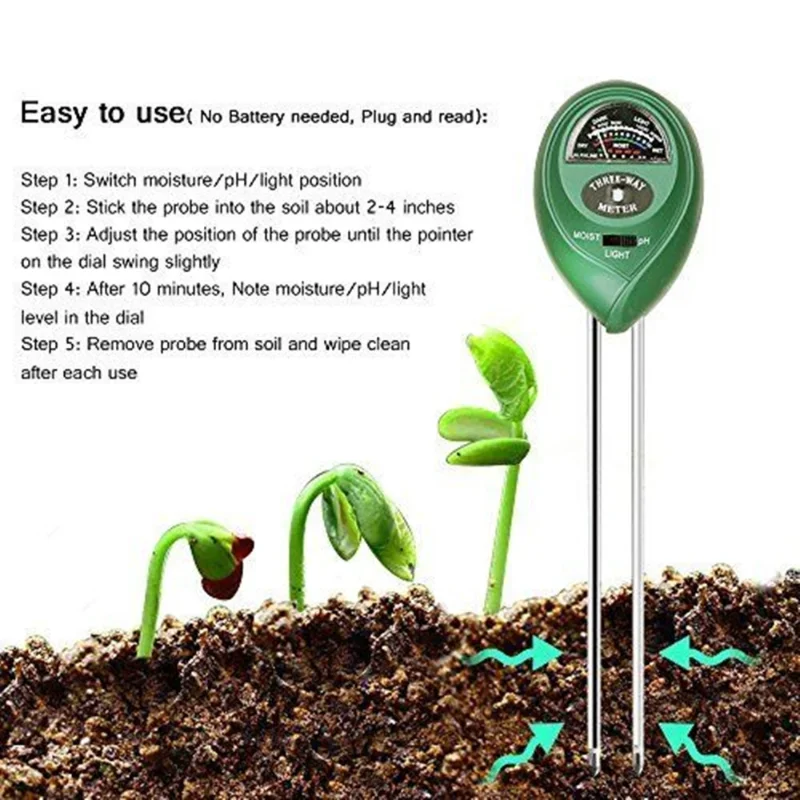 정원 PH 측정기 햇빛 3in1 토양 PH 테스터 정원 - Ph Meter 리뷰 및 가격
