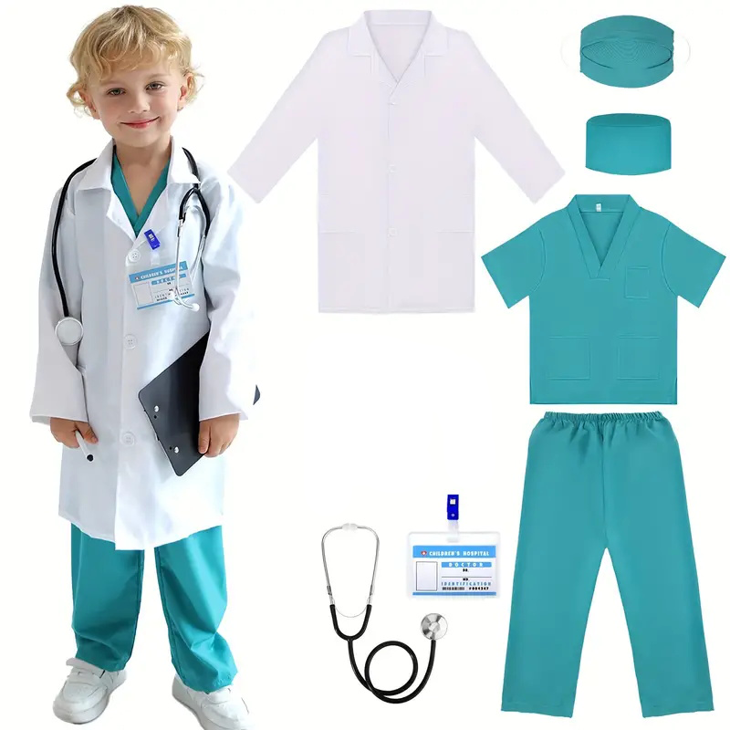 7PCS 어린이 의사 간호사 코스프레 복장 소년 소녀  - Medical Lab Units 리뷰 및 가격