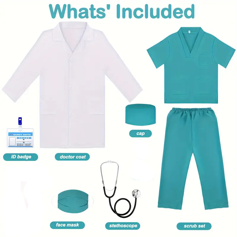 7PCS 어린이 의사 간호사 코스프레 복장 소년 소녀  - Medical Lab Units 리뷰 및 가격