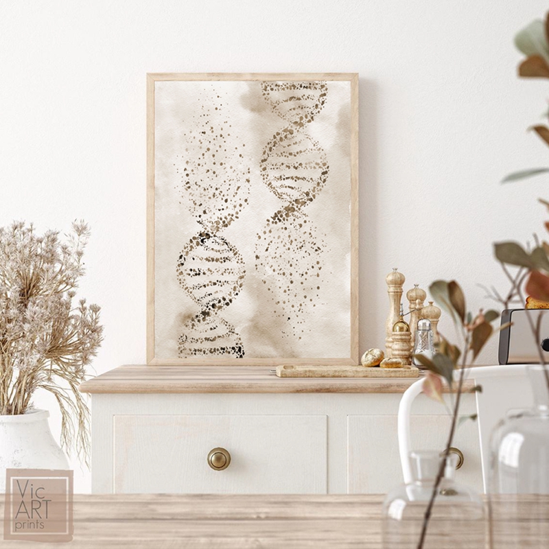 DNA 분자 인쇄 현대 의료 벽 아트 캔버스 회화 Dn - Medical Lab Posters 리뷰 및 가격
